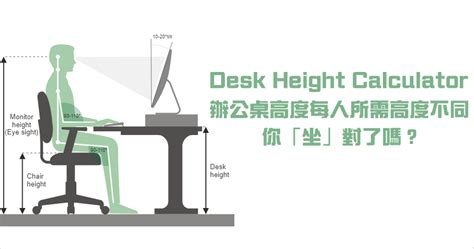 桌椅距離|Desk Height Calculator 辦公桌高度合格嗎？輸入你的。